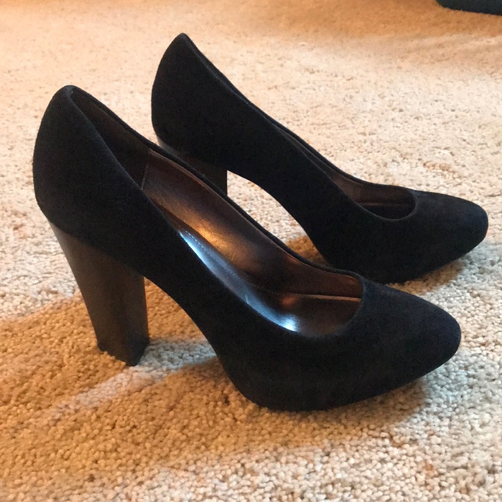 Calvin Klein Black Suede Heel
